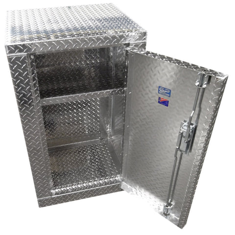 Garage Cabinet - 2 foot - Deluxe - Diamond Plate Aluminum