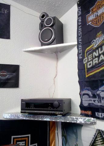 Garage Corner Shelf - Diamond Plate Aluminum