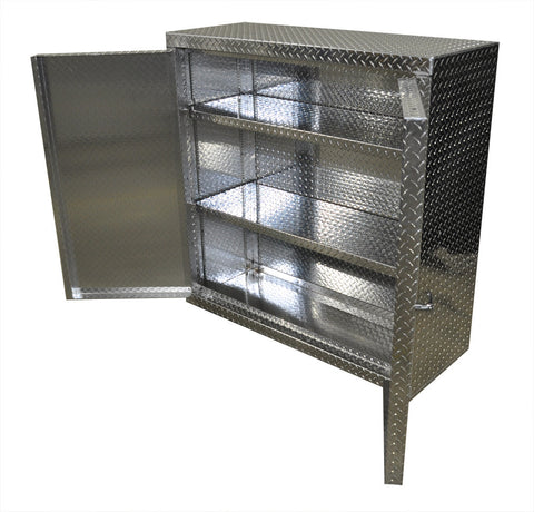 Garage Storage Cabinet - 4 Foot - Diamond Plate Aluminum