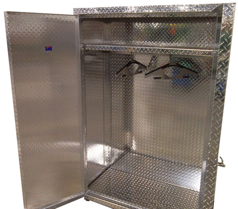 Garage Storage Closet - 6 Foot - Diamond Plate Aluminum
