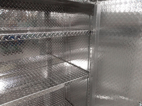 Garage Storage Cabinet - 6 Foot - Diamond Plate Aluminum