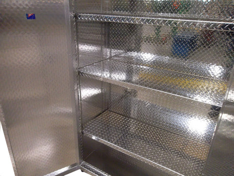 Garage Storage Cabinet - 6 Foot - Diamond Plate Aluminum