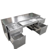 Office Desk - Diamond Plate Aluminum
