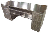 Office Desk - Diamond Plate Aluminum