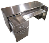 Office Desk - Diamond Plate Aluminum