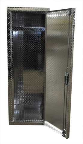 Garage Locker - 6 Foot - Deluxe - Diamond Plate Aluminum