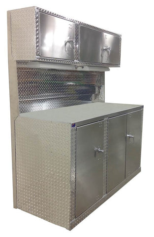 Garage Cabinet Combo, 6 Foot Base Cabinet with Overhead Cabinet - Deluxe