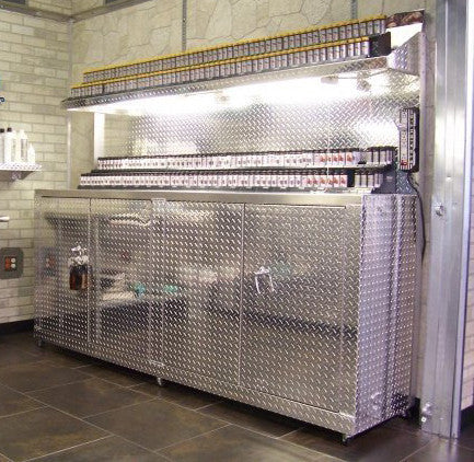 Garage Cabinet Combo, 8 Foot Base Cabinet with Overhead Shelf - Deluxe