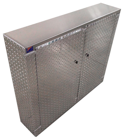 Garage Cabinet - 4 foot - Narrow - Diamond Plate Aluminum
