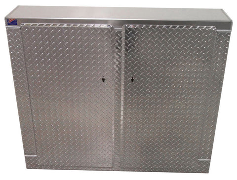 Garage Cabinet - 4 foot - Narrow - Diamond Plate Aluminum