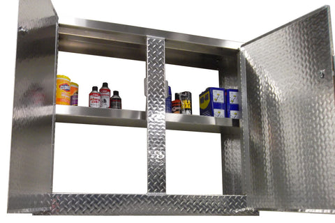 Garage Cabinet - 4 foot - Narrow - Diamond Plate Aluminum