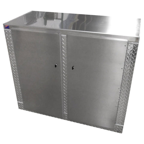 Garage Cabinet - 4 foot - Diamond Plate Aluminum