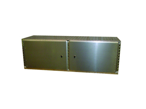 Overhead Garage Cabinet - 4 Foot - Diamond Plate Aluminum