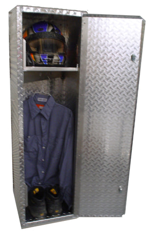 Garage Locker - Diamond Plate Aluminum
