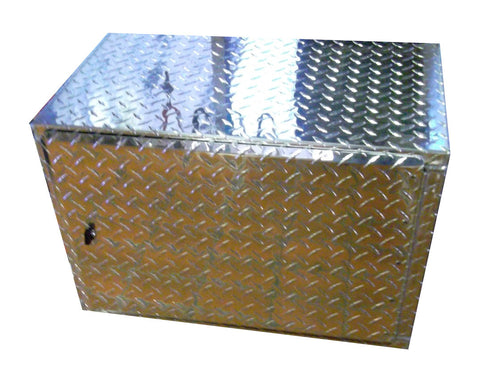 Overhead Garage Cabinet - 2 Foot - Diamond Plate Aluminum