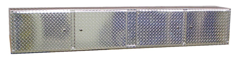 Overhead Garage Cabinet - 8 Foot - Diamond Plate Aluminum