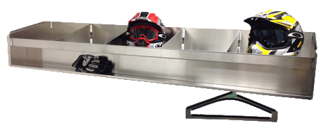 Garage Helmet Shelf - Aluminum