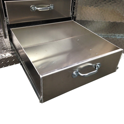 Rolling Garage Workbench - Storage Cabinet - 4 Ft - Diamond Plate Aluminum