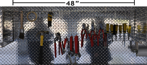 Diamond Plate Aluminum Pegboard - Garage Storage