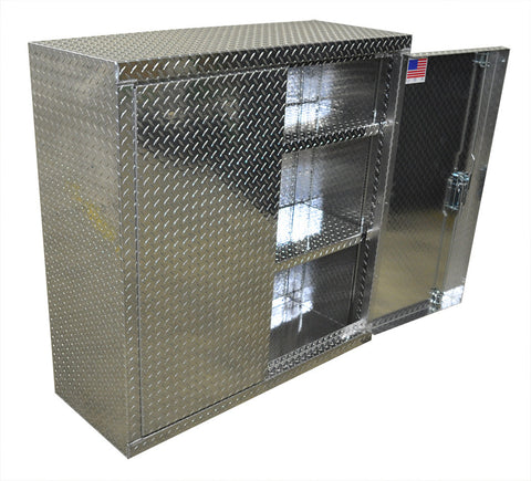 Garage Storage Cabinet - 4 Foot - Diamond Plate Aluminum
