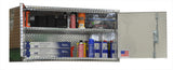 Overhead Garage Storage Cabinet - 4 Foot - Deluxe - Diamond Plate Aluminum