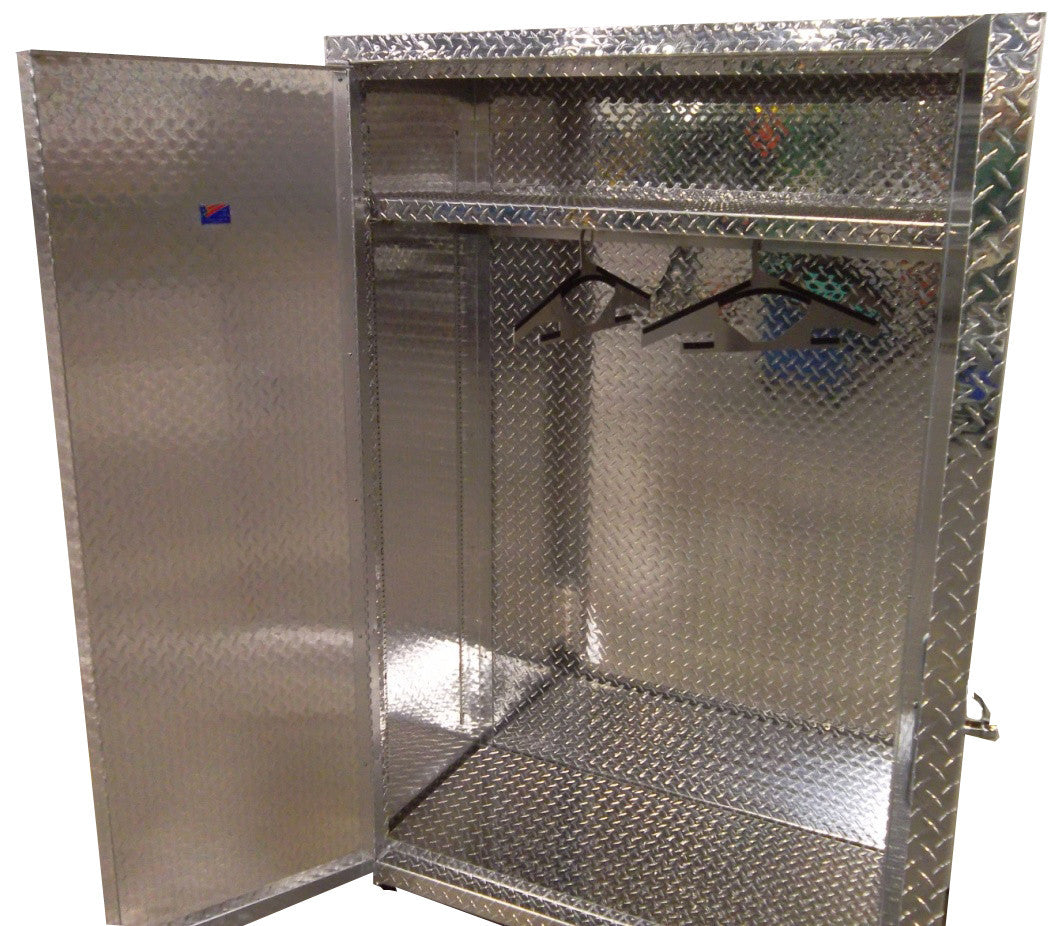 Garage Storage Closet - 6 Foot - Diamond Plate Aluminum