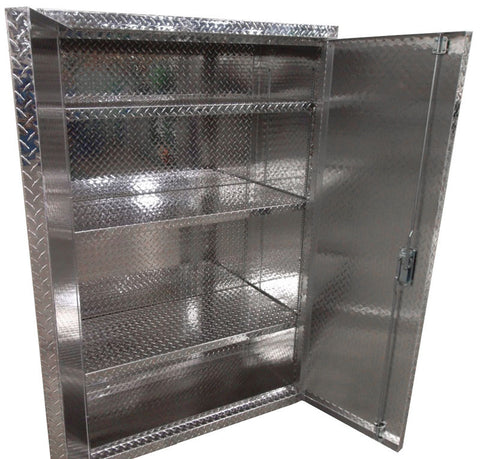 Garage Storage Cabinet - 6 Foot - Diamond Plate Aluminum