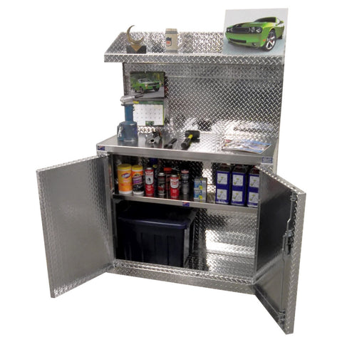 Garage Cabinet Combo, 4 Foot Base Cabinet with Overhead Shelf - Deluxe