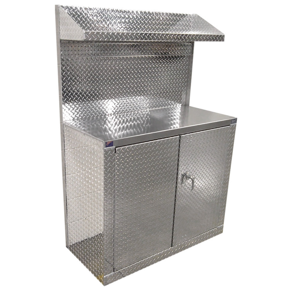 Garage Cabinet Combo, 4 Foot Base Cabinet with Overhead Shelf - Deluxe