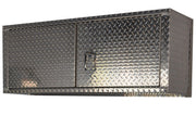 Overhead Garage Cabinet - 4 Foot - Deluxe - Diamond Plate Aluminum