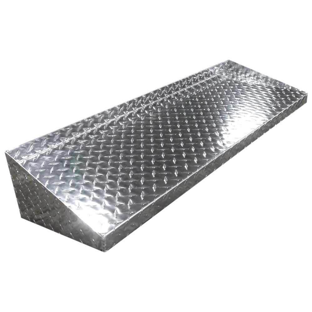 Garage Trash Can - Diamond Plate Aluminum