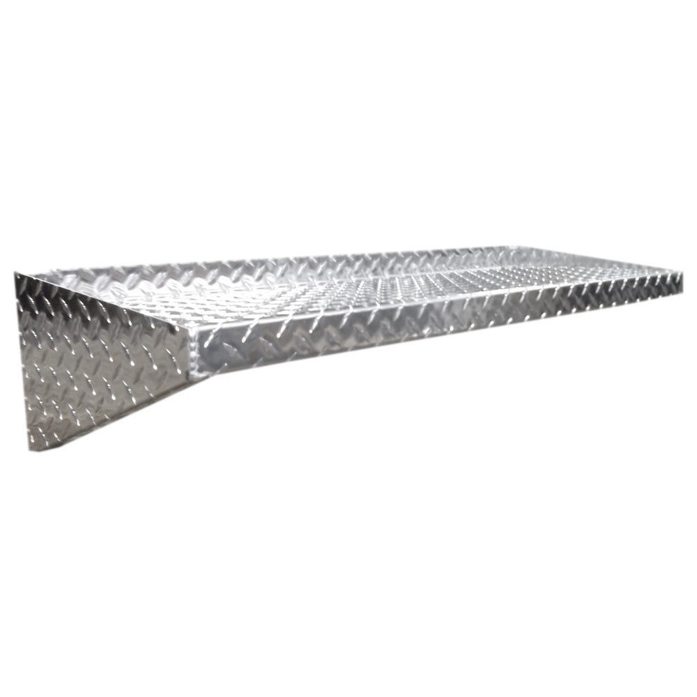 Garage Trash Can - Diamond Plate Aluminum