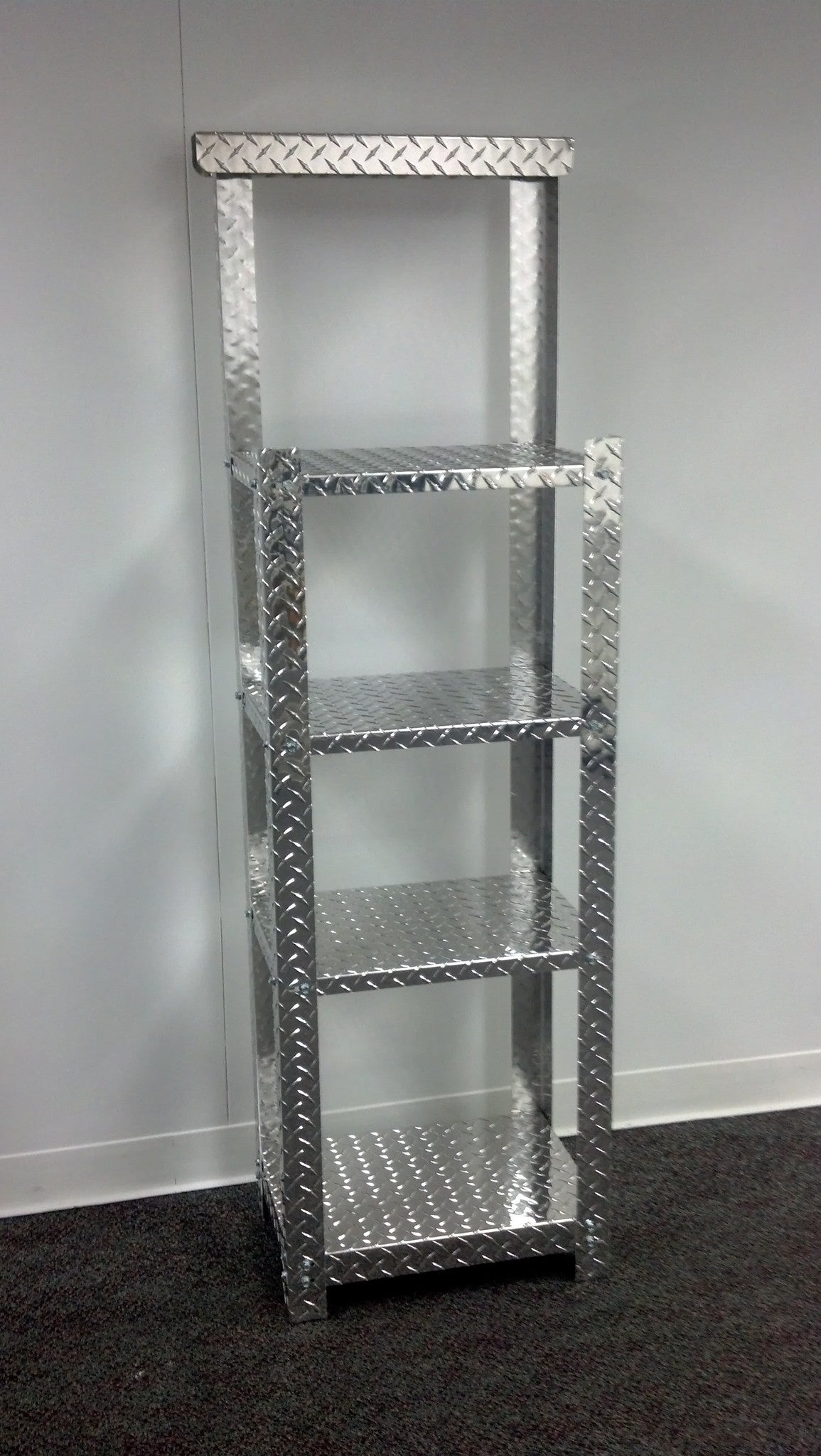 Display Stand - Diamond Plate Aluminum