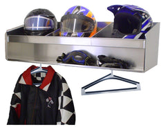 Garage Helmet Shelf - Aluminum