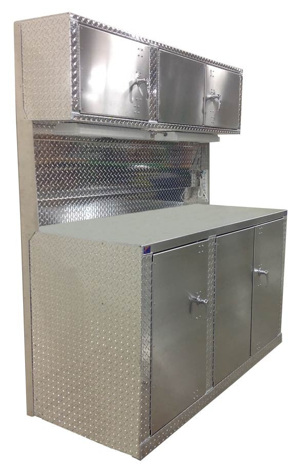 Garage Cabinet Combo, 6 Foot Base Cabinet with Overhead Cabinet - Deluxe