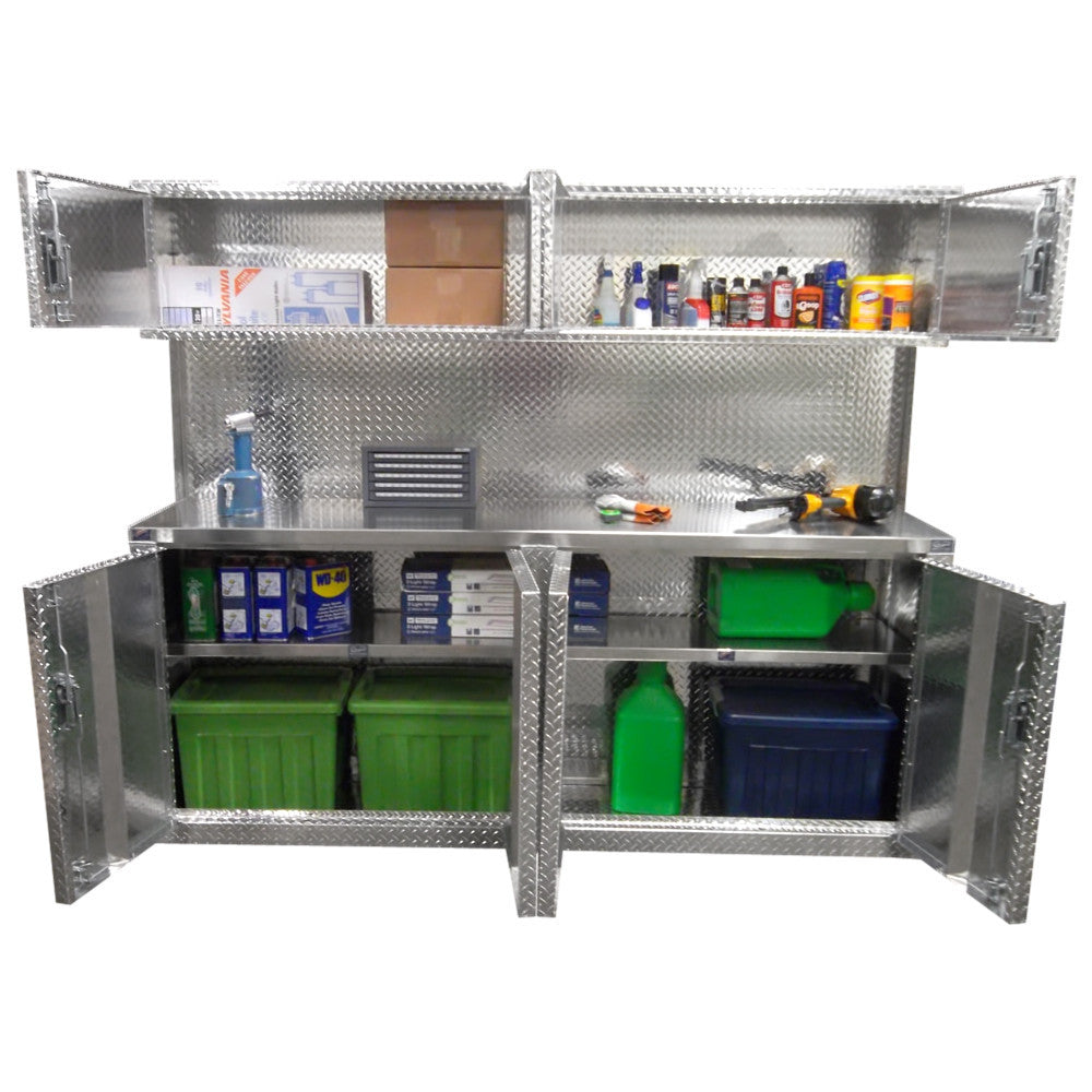 Combo, 8 Foot Base Cabinet with Overhead Cabinet - Deluxe