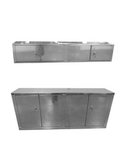 Garage Cabinet Set, 8 Foot - Deluxe Base Cabinet with Overhead Cabinet