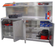 Garage Cabinet Combo, 8 Foot Base Cabinet with Overhead Shelf - Deluxe