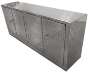 Garage Cabinet - 8 Foot - Deluxe - Diamond Plate Aluminum