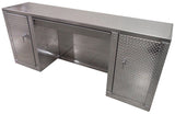 Garage Cabinet - 8 foot - with Drawer - Deluxe - Diamond Plate Aluminum