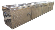 Overhead Garage Cabinet - 8 Foot - Deluxe - Diamond Plate Aluminum