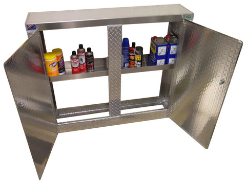 Garage Cabinet - 4 foot - Narrow - Diamond Plate Aluminum