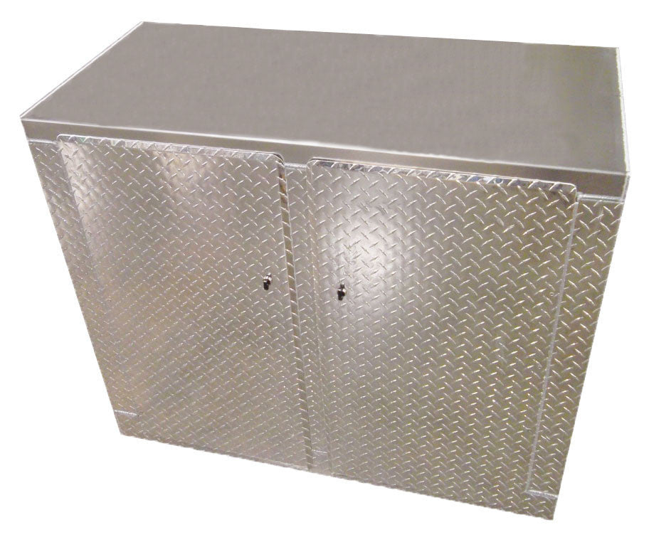 Garage Cabinet - 4 foot - Diamond Plate Aluminum