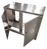 Garage Cabinet - 4 foot - Diamond Plate Aluminum