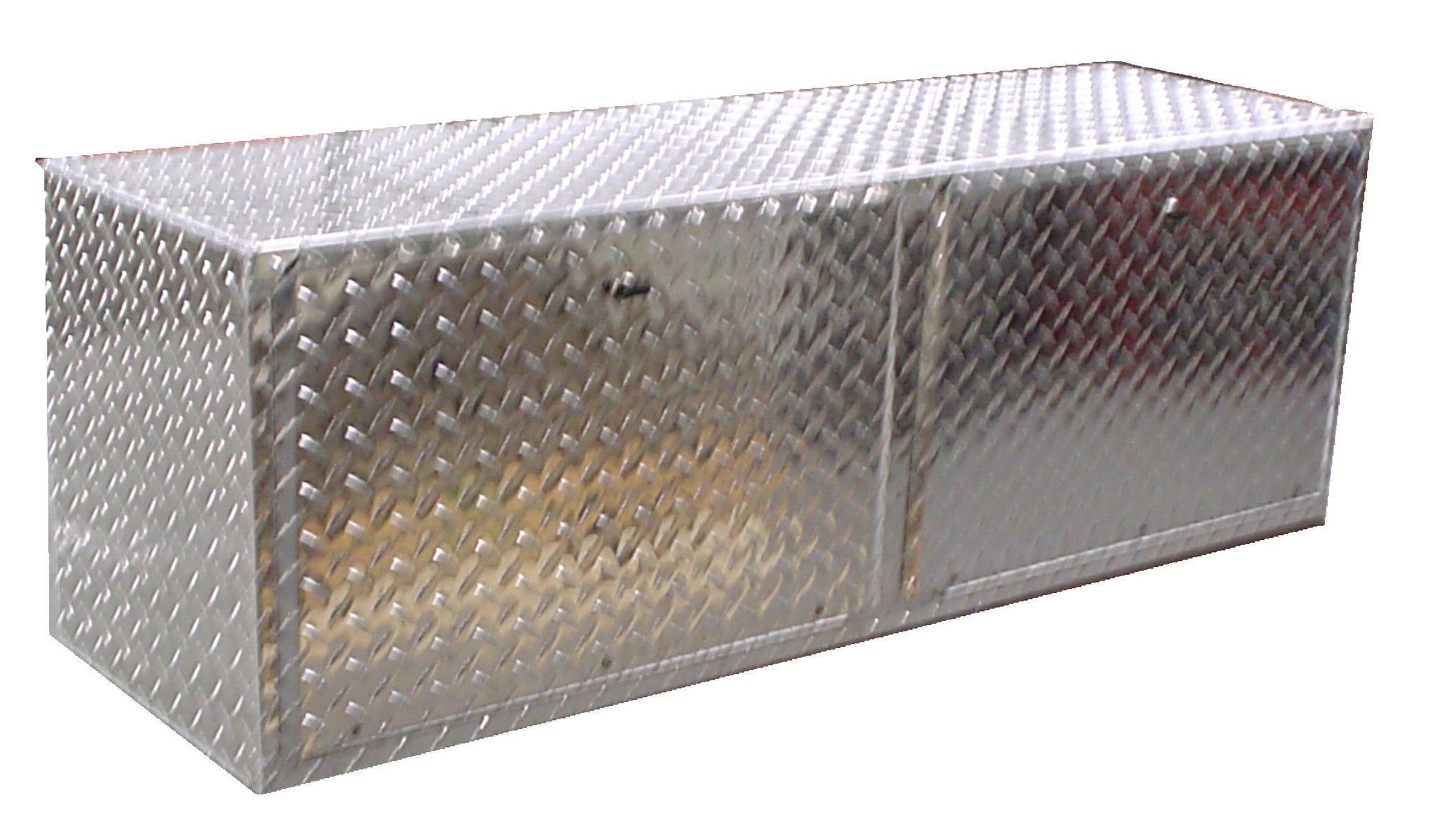 Overhead Garage Cabinet - 4 Foot - Diamond Plate Aluminum