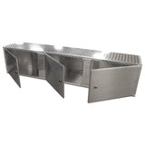 Overhead Garage Cabinet - 6 Foot - Diamond Plate Aluminum