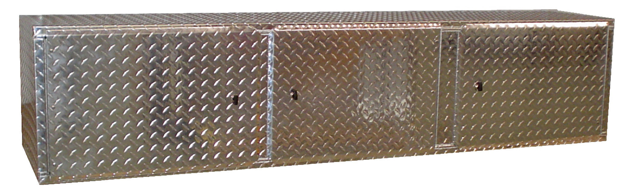 Overhead Garage Cabinet - 6 Foot - Diamond Plate Aluminum