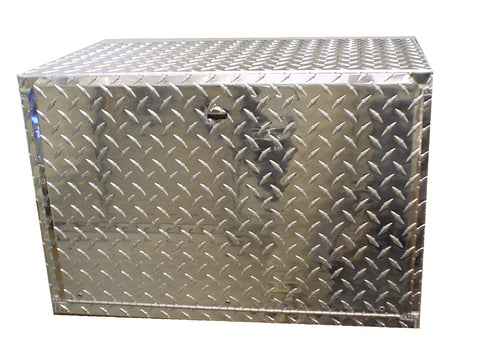 Overhead Garage Cabinet - 2 Foot - Diamond Plate Aluminum