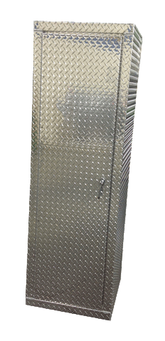 Garage Locker - 6 Foot - Wide Version - Diamond Plate Aluminum