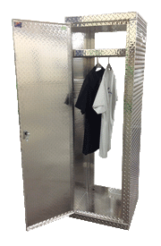 Garage Locker - 6 Foot - Wide Version - Diamond Plate Aluminum